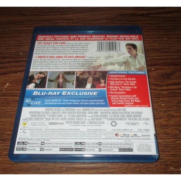 Love Actually (Blu-ray Disc, 2009, Canadian) Liam Neeson Alan Rickman - Picture 3 of 3